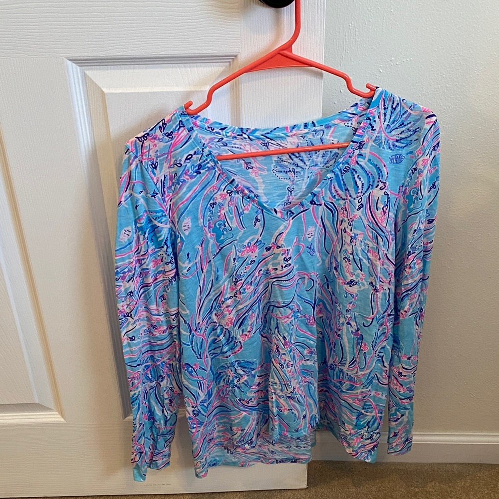 Lilly Pulitzer Long Sleeve Etta Tee Size Small